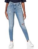 ONLY Damen Onlpower Life Mid Push Sk Dt Rea264 Noos Jeans, Medium Blue Denim, S/32L