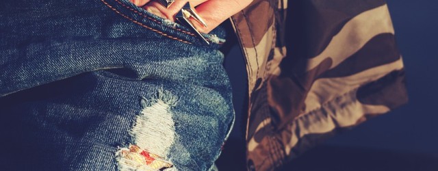 zerrissene Jeans